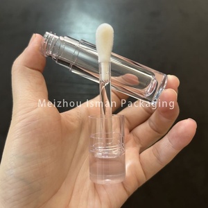 ISMAN Vente en gros – Tubes de brillant à lèvres transparents de 7 ml et 8 ml avec grand applicateur, emballage vide pour gloss, flacon d'huile à lèvres en cristal, logo personnalisé - Product Image 4