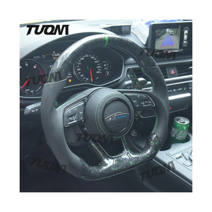 Volante de fibra de carbono forjado personalizado para <span class=keywords><strong>Audi</strong></span> <span class=keywords><strong>A3</strong></span> 8V <span class=keywords><strong>8L</strong></span> A4 B8 B9 B7 A6 C8 C7 TT 8J Q3 Q5 S4 B8.5 Q7 A5 R8 <span class=keywords><strong>RS3</strong></span> S3 - Product Image 1