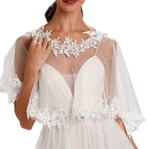 Voile de mariée en dentelle noire de haute qualité, nouvelle mode, cape blanche, châle de mariage en vrac, châle de mariage en vrac - Product Image 1