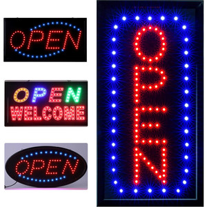 Vertical OPEN LED billboard indoor hanging display board shop window <b>sign</b> directional <b>sign</b> decorative light luminous <b>sign</b> Custom - Product Image 1