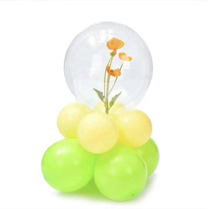 Wholesale Bobo <strong>Ballon</strong> With Rose 24 Inches clear Balloon for Birthday Party for Christmas New - Product Image 2
