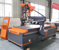 Nuevo carrusel de centro de procesamiento de madera terminado, 12 piezas, cambiador movible, revista, enrutador CNC ATC CA-1325