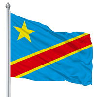 Nuoxin Pas Cher Prix République Démocratique du Congo Drapeau 3x5ft Drapeau National Congolais