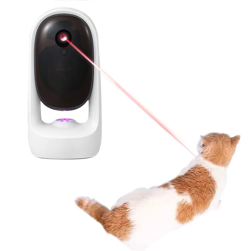 Amazon Hot Selling Cat Teaser Toy Smart Laser Light Laser Pointer For Cats APP Control With Camera