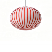 Lustre en verre coloré pour la décoration de la maison, luminaire suspendu de luxe, lampe de plafond en forme de boule