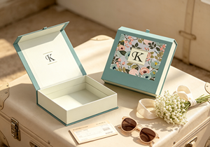 High-End Eco-Friendly Book Style Magnetic Flip <b>Square</b> Gift Box Made of Thick Grey Board Four-Color Printing Art Paper Wrapping - Product Image 5