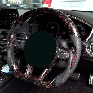 Volante de Carreras con Bandeja para Volante de Fibra de Carbono Forjada, Control Universal para Honda <span class=keywords><strong>CRV</strong></span> - Product Image 4