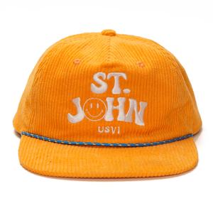 Casquettes Snapback en velours côtelé brillant, logo brodé personnalisé, casquettes non structurées à 5 panneaux avec cordon - Product Image 1