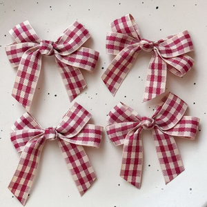 Hot Selling Exquisite Vintage Temperament Red Bowknot Hairpin Fashion Light Luxury Design Women's Hairpins Wholesale Jewelry - Product Image 1