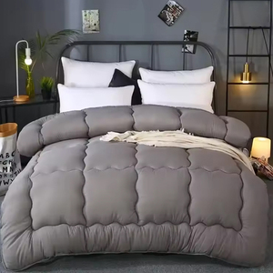 Dày chần thân thiện với môi Cổ Điển Vua Kích thước <span class=keywords><strong>Comforter</strong></span> mềm rất ấm áp mùa thu chăn màu xám trắng nhà máy bán buôn - Product Image 2