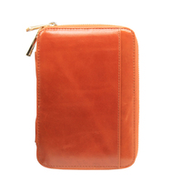 Organisateur de voyage personnalisé A5 en cuir PU Portefeuille Portefeuille à fermeture éclair Portefeuille