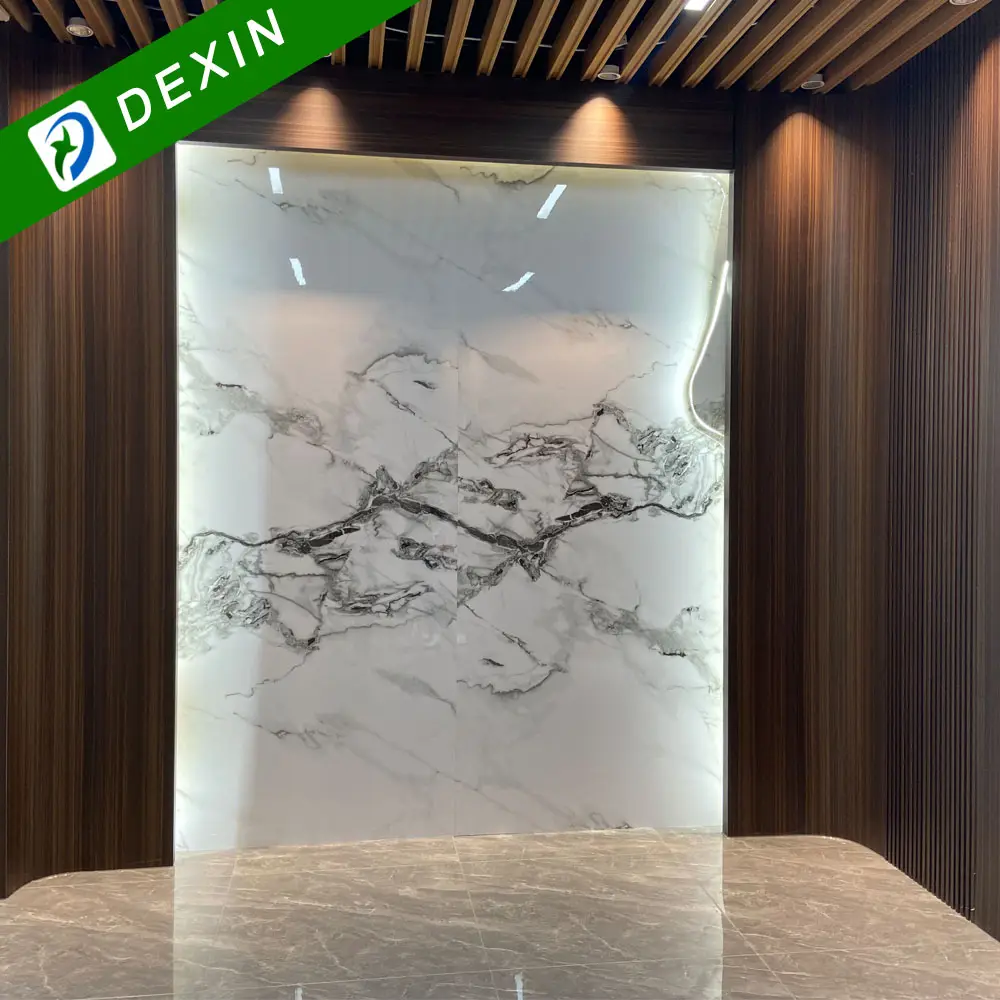 High Quality Waterproof Marble Interior Decorative Board Bamboo Charcoal Fiber Wall Panel