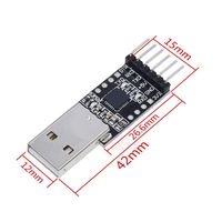 Módulo CP2102 USB 2,0 a TTL UART, convertidor en serie de 6 pines, reemplazo del Módulo adaptador FT232, potencia de 3,3 V/5V