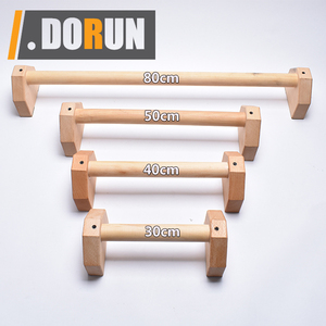 Pudhup-barres de poussée en bois équipement d'équipement de gymnastique avec tapis antidérapant entraînement exercice solide femmes hommes Portable Fitness - Product Image 2