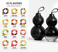 Bouteille d'eau aromatisée Tritan 900 ml personnalisée avec logo, design gourde, avec compartiments pour dosettes, fabrication OEM, faible MOQ