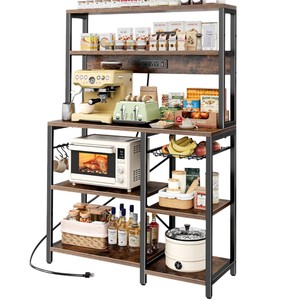 Estante de almacenamiento para comercio electrónico transfronterizo con enchufe, soporte de suelo multiusos para botellas de condimentos para cocina doméstica, sencillo - Product Image 5