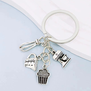 Baker Chef huevo hornear Muffin Cupcake llavero cocinar llavero cuchara medidora cocina panadería regalo pan llavero - Product Image 5