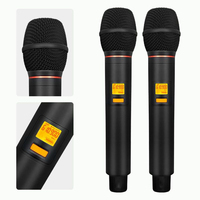 VM500 Microphone sans fil professionnel UHF à double canal, longue portée, deux microphones sans fil, système de microphone sans fil