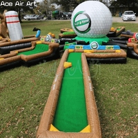 Mini-terrain de golf 9 trous | Jeu de golf gonflable portable pour événements, fêtes et divertissements en plein air