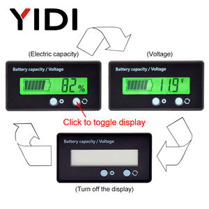 <span class=keywords><strong>Monitor</strong></span> Digital de Capacidad de Batería de Litio, Medidor de Medición de Voltaje Lifepo4, 12V, 24V, 36V, 48V, 60V - Product Image 3
