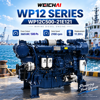 Moteur diesel marin Weichai WP12C500-21E121 368 kW 500 CV 2100 tr/min 11,59 L 6 cylindres à rampe commune pour bateau de travail Power ProC