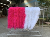 Fournisseur de plumes écologiques 1 pli pour la vente de produits en plumes, grande plume d'autruche blanche et noire moins chère pour robe