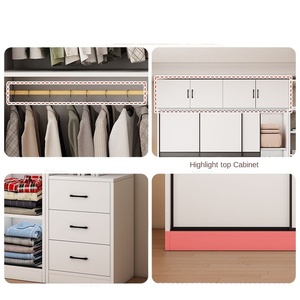 <span class=keywords><strong>Armario</strong></span> de Madera Moderno con Puerta Corredera, Diseño Personalizable, Gran Capacidad de <span class=keywords><strong>Almacenamiento</strong></span>, Adecuado para Dormitorio, Muebles para el Hogar - Product Image 5