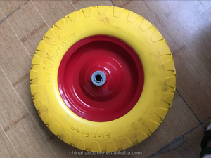 16 Inch PU Flat-<strong>free</strong> Heavy Duty <strong>Caster</strong> Hand Trolley <strong>Wheel</strong> - Product Image 2