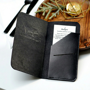 Porte-comptes en cuir véritable pour restaurant, avec logo personnalisé, présentoir de factures pour serveur, dossier de factures LBH-0073 - Product Image 1