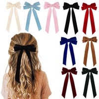 Nouvelle Pince à Cheveux Princesse en Ruban de Velours Doux Hiver, Nœud Papillon Façonné à la Main, Accessoire Cheveux Inspiré du Ballet pour Filles