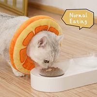 Schattige zachte katten donut-halsband, verstelbare herstelkegel voor huisdieren, comfortabele kittenhalsband, voorkomt wond likken na een operatie