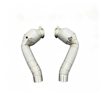 Downpipe Stainless Steel Berkinerja Tinggi dengan Katalis untuk BMW M5/M6 F10/F06 4.4T 2012-2016, Tersedia Siap Kirim