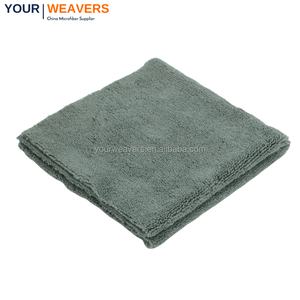 マイクロファイバータオル40x40cm長さと短いデュアルパイルエッジレスマイクロファイバークリーニングクロス洗車用掃除用超吸収性 - Product Image 2