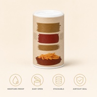 Emballage personnalisé en tube de papier kraft écologique de qualité alimentaire avec tamis roulé pour sel, assaisonnements et poudres en vrac