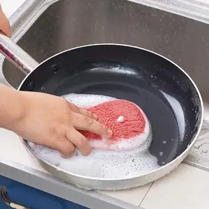 Éponge à vaisselle en microfibre colorée, bloc éponge de nettoyage de cuisine