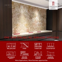 Dalle de porcelaine grand format 1600x3200 12mm en pierre frittée Breccia Oniciata, veinure marbre beige, pour sol, mur et comptoir