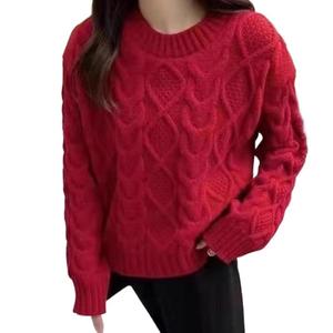 Nuovo Maglione Invernale da Donna, Set con Felpa e Pantaloni a Vita Alta, Maglieria Oversize - Product Image 2