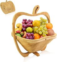 Bamboe Opvouwbare Afneembare Fruitgroenteopslagmand Modern Design-Draagbare Keukenhouder Voor Gedroogde Vruchten Vakantiegeschenken