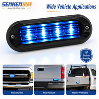 Senken R65 ECE R10 IP65 Super Mince Surfaced Monté Moto Lighthead Led Avertissement Lumière Stroboscopique pour Voitures