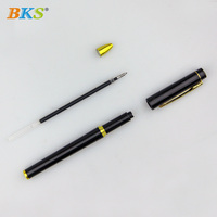 Stylo Gel Promotionnel en Plastique BKS 0,5 mm Non Effaçable 14,5 cm Logo Personnalisé - Encre Noire Impression UV/Numérique Couleur Personnalisée Étudiant Bureau