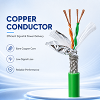 Cable Ethernet OFC de Alta Resistencia, 4 Hilos, Par Trenzado, Aislamiento de PE, Redondo, para Conexión de Red en Interiores y Exteriores
