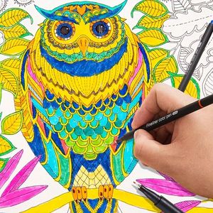 <span class=keywords><strong>Penna</strong></span> Fineliner nero <span class=keywords><strong>punta</strong></span> <span class=keywords><strong>fine</strong></span> pennarello art logo personalizzato per la scrittura nel disegno da colorare planner - Product Image 4