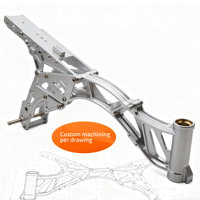 Cadre de moto personnalisé usiné CNC pour des performances optimales, services d'usinage CNC, pièces de carrosserie de cadre de moto