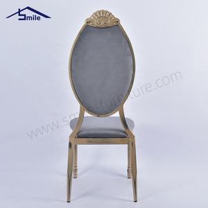 Nhung vải kim loại đồ nội thất khách sạn sử dụng ghế ăn sang trọng vải nhung Stackable tiệc cưới ghế - Product Image 5