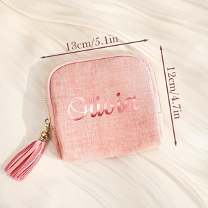 Bolsa de Regalo Elegante de Tela Tejida con Cierre <span class=keywords><strong>y</strong></span> Borla para Joyería Personalizada, para Collares <span class=keywords><strong>y</strong></span> <span class=keywords><strong>Pendientes</strong></span>, Ideal para Bodas <span class=keywords><strong>y</strong></span> Navidad - Product Image 3