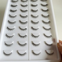 Qingdao cils maquillage de mariée Super Curl léger doux fait à la main bande complète cils vente en gros bande claire cils coréens