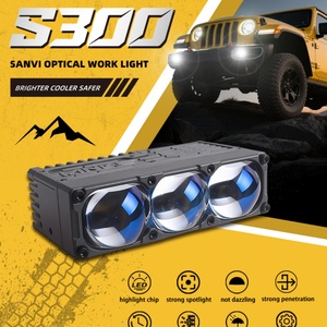 ไฟสปอร์ตไลท์รถยนต์ Sanvi S300 กำลังสูง พร้อมพัดลม ไฟ LED สำหรับกระจังหน้า ไฟตัดหมอก ไฟทำงาน ไฟเสริมภายนอก สำหรับออฟโรด - Product Image 2