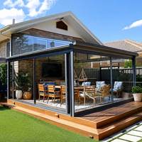 Villas et jardins autonomes en plein air, véranda 4 saisons, solarium en aluminium, serre, maison en verre, véranda