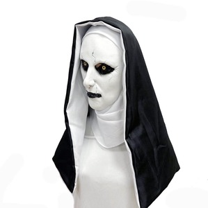 Máscara de Látex de Halloween, Terrorífica, de Monja Fantasma Malvada, Valak, para Adultos, Cobertura Facial Completa, Accesorios para Fiestas, Pañuelo para la Cabeza - Product Image 5