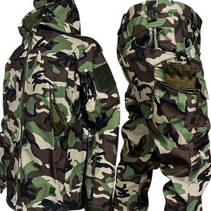 Ensemble veste et pantalon Softshell d'hiver DF702 camouflage numérique gris, imperméable, en nylon, vêtements tactiques d'extérieur pour hommes - Product Image 2